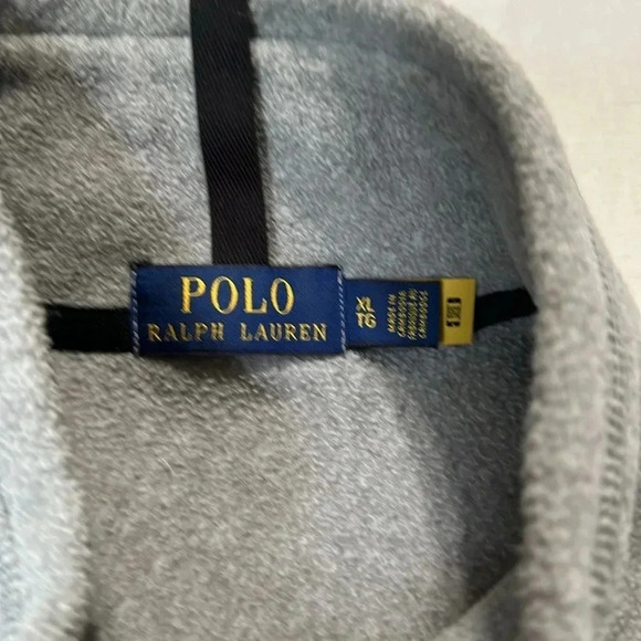 Polo Ralph Lauren Gray Full Zip Fleece Vest size XL - Picture 2 of 6